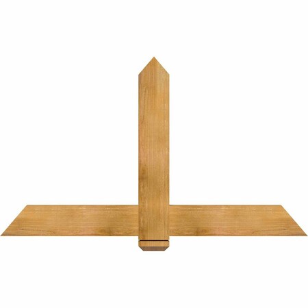 Ekena Millwork Eugene Rough Sawn Timber Gable Bracket, Western Red Cedar, 60"W x 35"H x 2"D x 6"F, 14/12 Pitch GBW060X35X0206EUG00RWR
